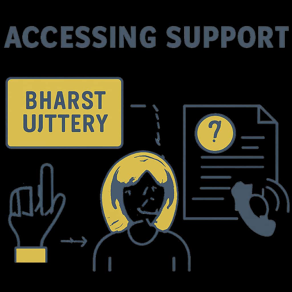 An educational diagram about Accessing Bharat Lottery Support.