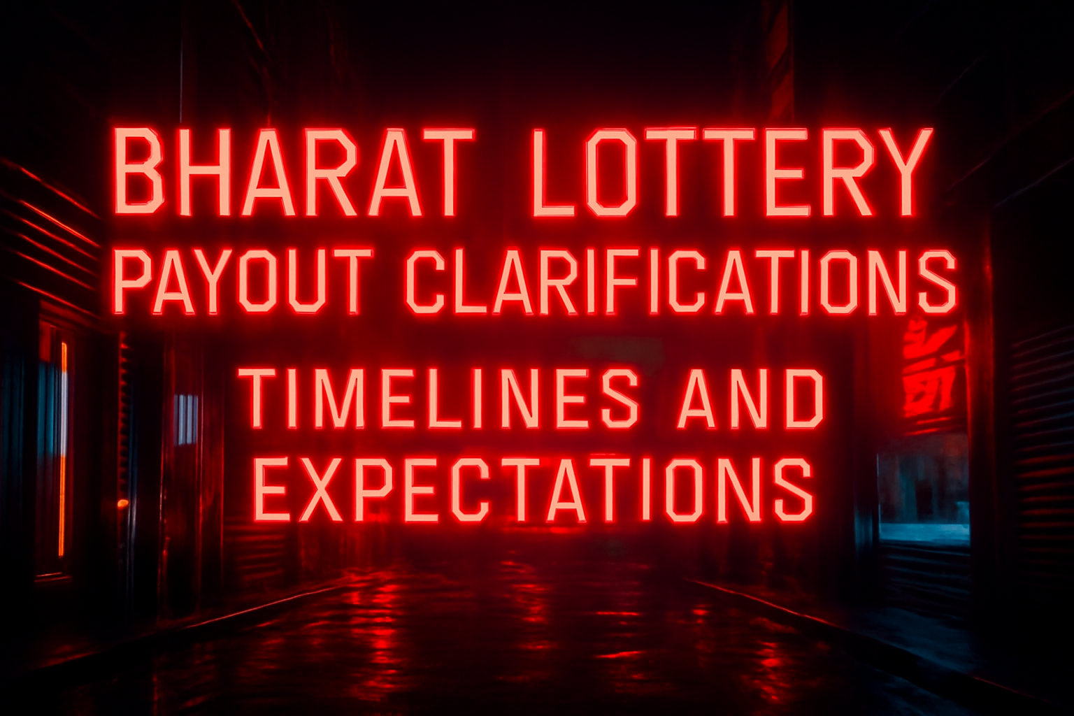 An informational scene showcasing the Bharat Lottery platform with a focus on user guidance.