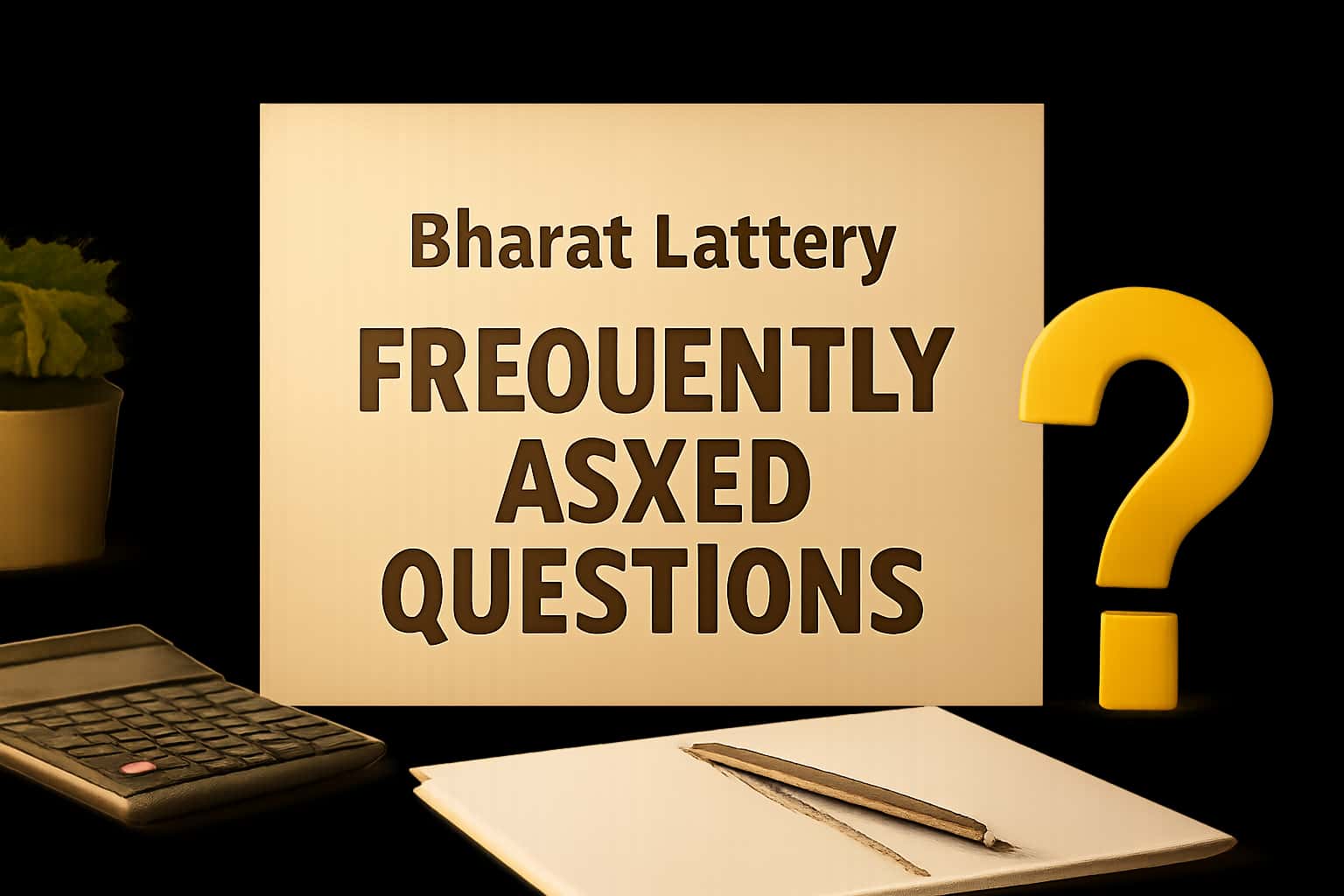 An informative visual representation illustrating Bharat Lottery FAQs.