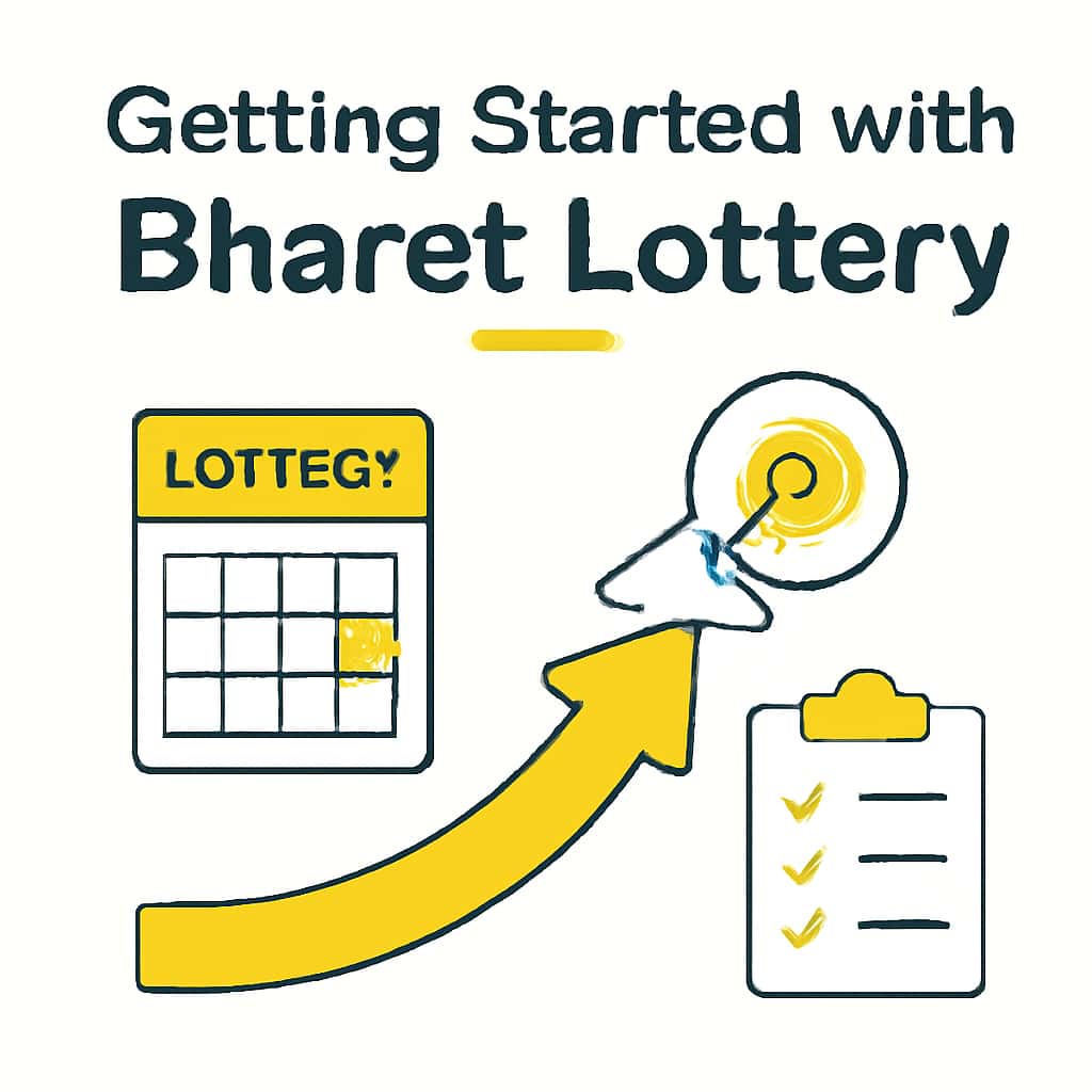 An educational diagram explaining the process of getting started with Bharat Lottery.