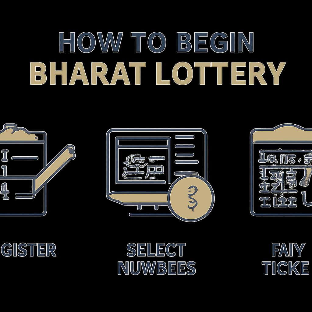 Diagram illustrating the steps involved in starting with Bharat Lottery.
