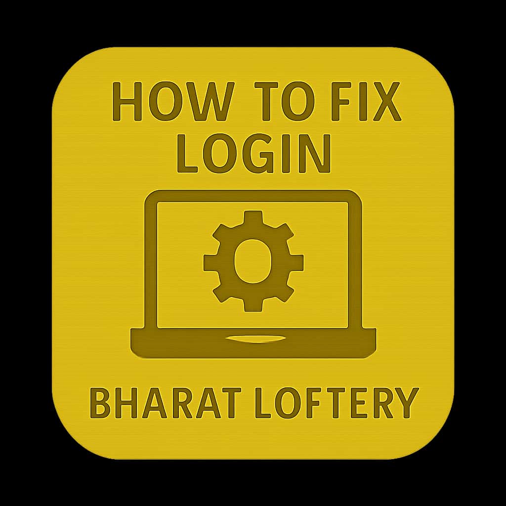 A professional badge indicating support for fixing login issues for Bharat Lottery.
