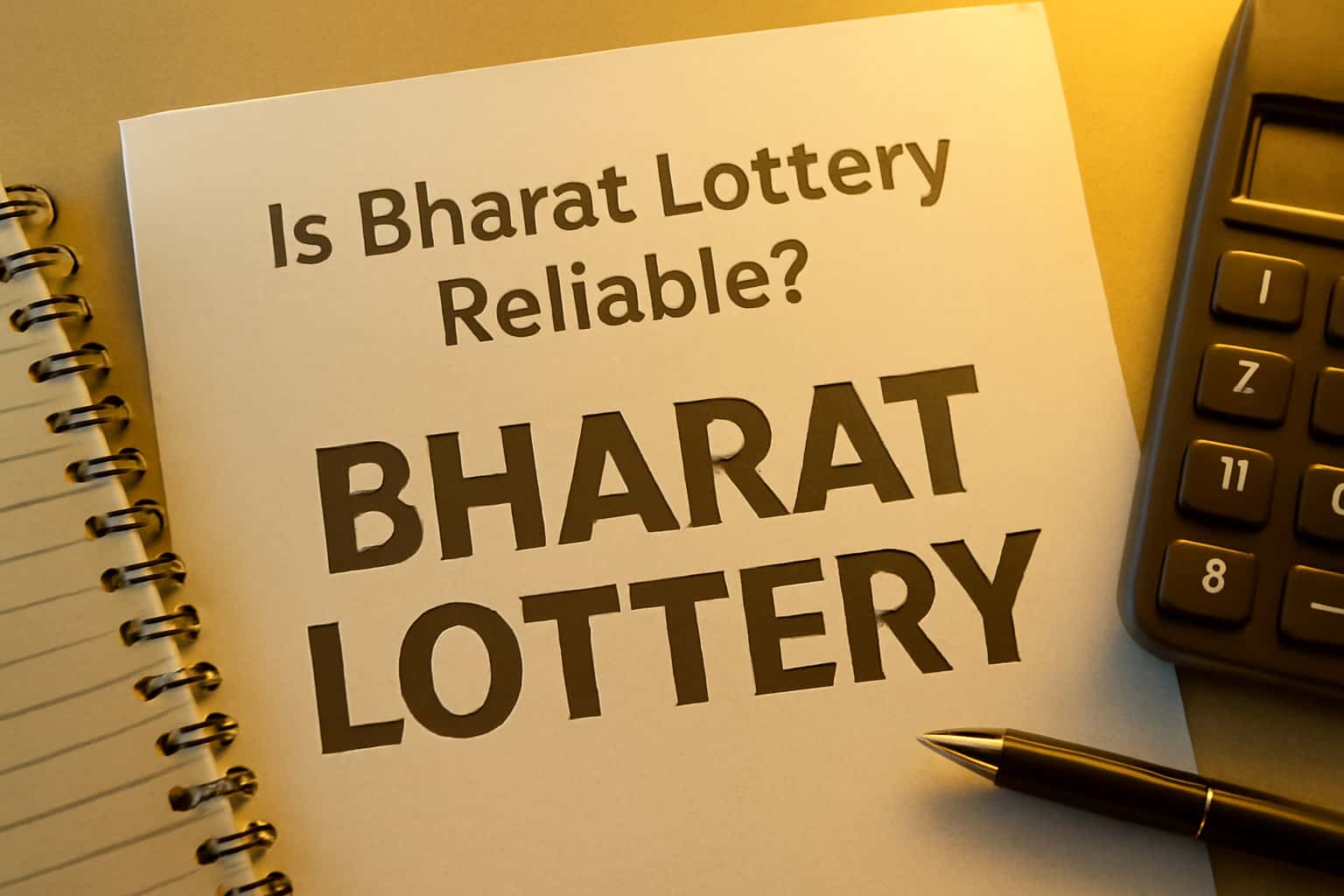An informative scene illustrating the reliability of Bharat Lottery.