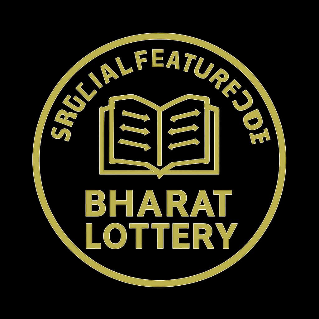A badge representing the special features of Bharat Lottery.