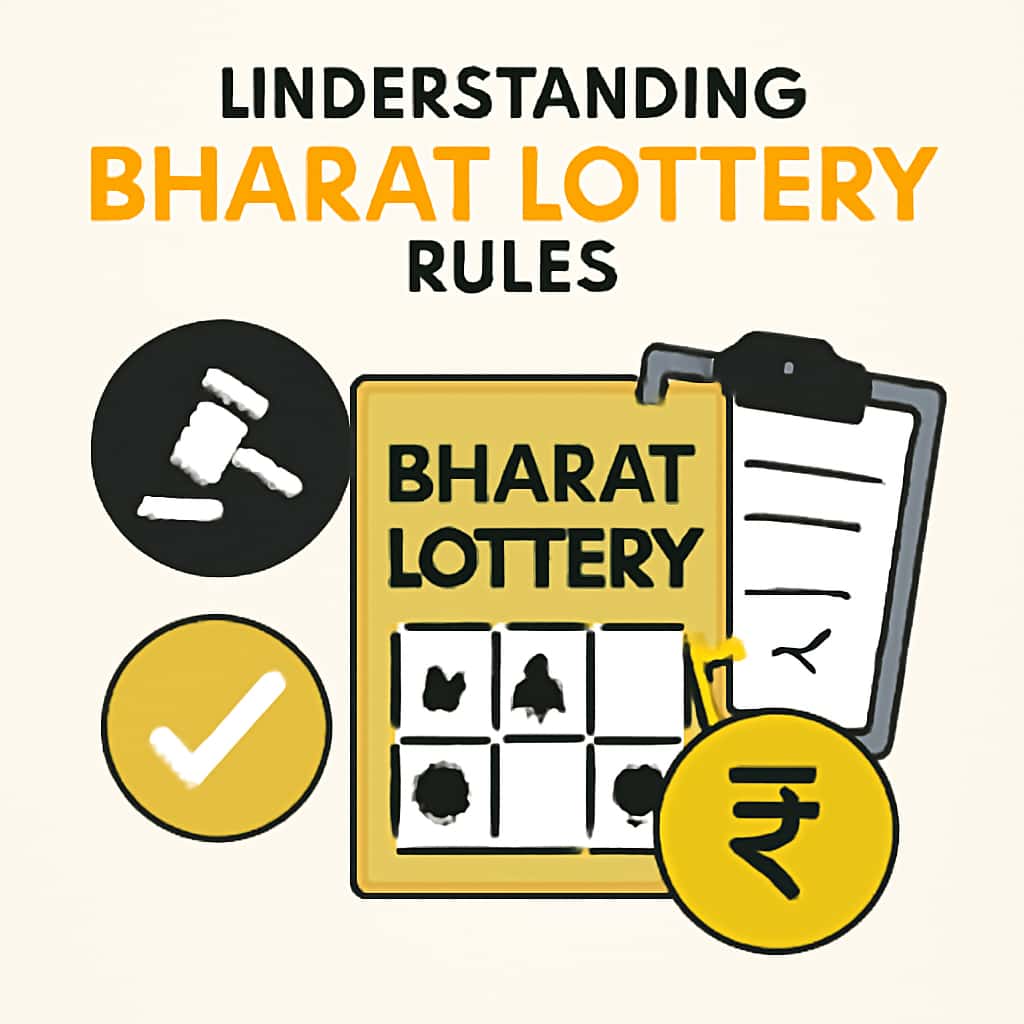 An informative diagram on Bharat Lottery rules.